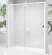 OPERA PORTA SCORREVOLE SX 89-91TRASPARENTE+BIANCO OPACO