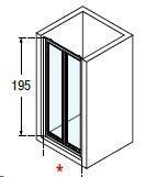 NOV STAR 2.0 B PORTA 2A BATTENTI 72/78 CRIST.NIVA 5MM PROF.BIANCO H.195