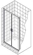 NOV LUNES B PORTA SALOON IN/OUT 96/102 CRIST.TRASP.5MM PROF.SILVER H.195