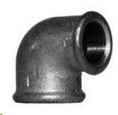 ATUSA  GOMITO 90R ZINCATO  2  X1 *