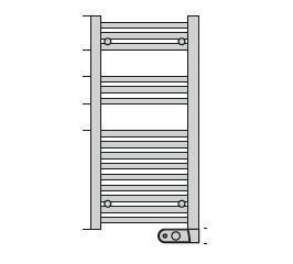 ZHD TERMOARREDO  AURA ELETTRICO W300    800/400 BCO TERMOST.PR