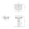 GALASSIA M2 LAVABO CM 60 SOSPESO O PER COLONNA
