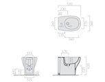 GALASSIA EDEN BIDET CM53 FILO PARETE