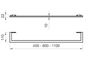RTP TEO PORTA ASCIUGAMANI GRIGIO ANTRACITE L110 CM