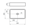 RTPLAVABO D'APPOG.MUSARETTANGOLARE  BCO LUCIDO 58X36X12,5