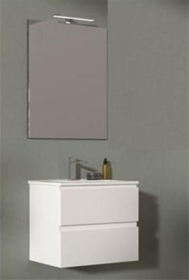 LEGNOX ALLEGRA COMPOSIZIONE L.80 P.39,5 B.CO (BASE+LAVABO+SPEC.+LAMPADA)
