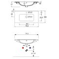 LEGNOX ALLEGRA COMPOSIZIONE L.80 P.39,5 B.CO (BASE+LAVABO+SPEC.+LAMPADA)