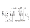 NOB.TIMER MIX INCASSO DOCCIA CON PARTE ESTERNA CROMO