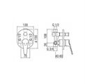 NOB.TIMER MIX INCASSO DOCCIA CON DEVIAZIONE E CON PARTE INCASSO CROMO