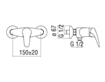 NOB.TIMER MIX ESTERNO DOCCIA SENZA DUPLEX CROMO