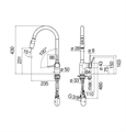 NOB MANIA MIX LAVELLO CUCINA DOCCIA ESTRAIBILE PULLDOWN 2 GETTI CROMO