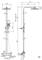 WTS COLONNA DOCCIA C/MIX DOCCIA 2 VIE QUADRO SOFFIONE CROMO