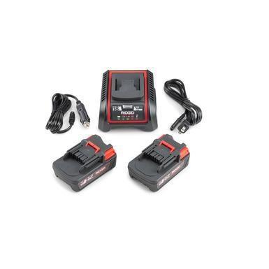 BRN RIDGID KIT CARICABATTERIE  +2 BATTERIE 2,5AH X RP350-RP351  61743