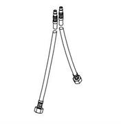 NOB COPPIA TUBI FLEX MOK M8X1 G3/8 MM550 LISCIO