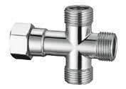 ALB RACCORDO A CROCE CON DADO GIREVOLE MF3/8 CROMO