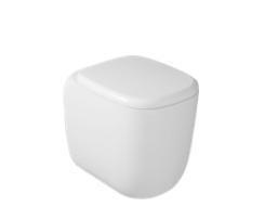 GALASSIA  SUSI VASO A TERRA FILO MURO 36X51 BIANCO LUCIDO