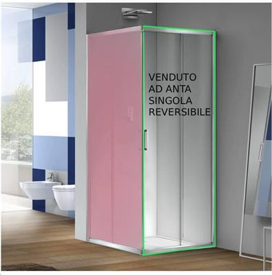 MGS LIVE SINGOLO LATO SCORREVOLE 96/102 TRASPARENTE+AGLUX CRIST.MM6 H195