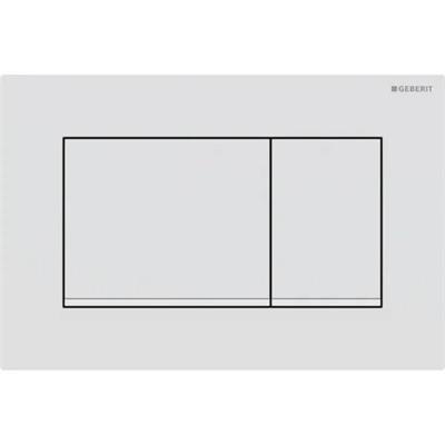 GEB PLACCA SIGMA20 SQUARE 2 PULSANTI BIANCO OPACO/ BIANCO /BIANCO OPACO