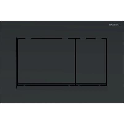 GEB PLACCA SIGMA20 SQUARE 2 PULSANTI  NERO OPACO/ NERO /NERO OPACO