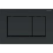 GEB PLACCA SIGMA20 SQUARE 2 PULSANTI  NERO OPACO/ NERO /NERO OPACO