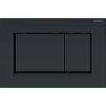 GEB PLACCA SIGMA20 SQUARE 2 PULSANTI  NERO OPACO/ NERO /NERO OPACO