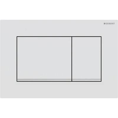 GEB PLACCA SIGMA20 SQUARE 2 PULSANTI  BIANCO OPACO/ CROMO /BIANCO OPACO
