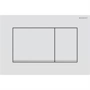 GEB PLACCA SIGMA20 SQUARE 2 PULSANTI  BIANCO OPACO/ CROMO /BIANCO OPACO