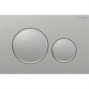 GEB PLACCA SIGMA20 ROUND 2 PULSANTI SPAZZOLATO/CROMO/SPAZZOLATO INOX