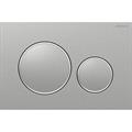 GEB PLACCA SIGMA20 ROUND 2 PULSANTI SPAZZOLATO/CROMO/SPAZZOLATO INOX