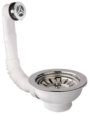 OMP PILETTA LAVELLO C/TROPPO PIENO TONDO C/CESTELLO BASKET 11/2