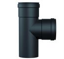 GBD ELEMENTO A  T 90° FEMMINA ACCIAO NERO D.80  PELLET