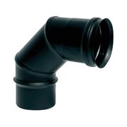 GBD CURVA 90GR. ACCIAO NERO D.80 PELLET