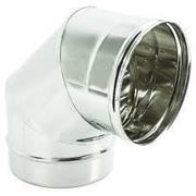 GBD MONO PARETE D100  GOMITO 90° INOX PLG87-100