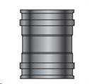 GBD MONO PARETE D100  MANICOTTOF/F INOX PLFF