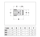 VALVOLA  ARIA 3/8 TEFLON FIS.BC    505131