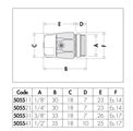 CAL VALVOLINA SFOGO ARIA RADIATORE 1/2 TEFLON 5055 FISSA DOPPIA TENUTA