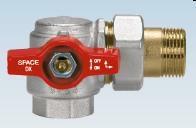EFB RUBINETTO SPACE SQ.BOCCHETTONE 3/4 ROSSA DX   2071R405
