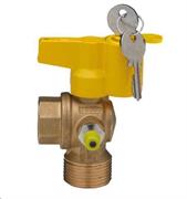 RB VALVOLA GAS SQ FF 3/4-M 1 C/CHIAVE POST CONTATORE