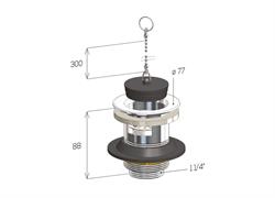 GFB PILETTONE SIFOIDE LAVELLO 11/4 C/TROPPO PIENO  S/CODULO