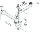 OMP SIFONE LAVELLO PPS S/SPAZIO 1VIA 11/2 C/SCARICO LAVATRICE