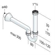 OMP SIFONE LAVELLO PPS 1VIA 11/2 S/SCARICO LAVATRICE (TIPO VIEGA)