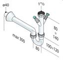OMP SIFONE LAVELLO PPS 1VIA 11/2 C/SCARICO LAVATRICE LAVASTOVIGLIE