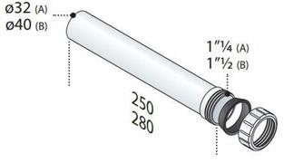 OMP PROLUNGA DIRITTA LAVELLO 11/2X40 PPS