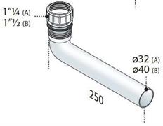 OMP PROLUNGA CURVA LAVELLO 11/2X40 PPS