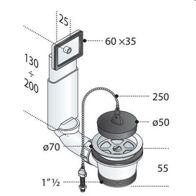 OMP PILETTA GATTINARA 11/2 C/TROPPO PIENO PLASTICA