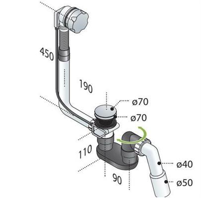 OMP COLONNA VASCA SENZA EROGAZIONE 11/2 X 40/50