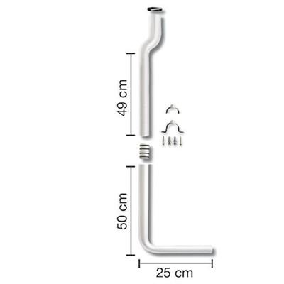 PUCCI TUBO 2 PZ D50/40 CM 78 BCO