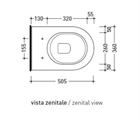 FLAMINIA MENO VASO SOSPESO CM50 BCO