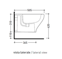 FLAMINIA MENO BIDET SOSPESO MONOFORO CM50 BCO