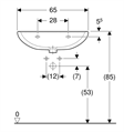 GEB COLIBRI' LAVABO CM 65      BCO